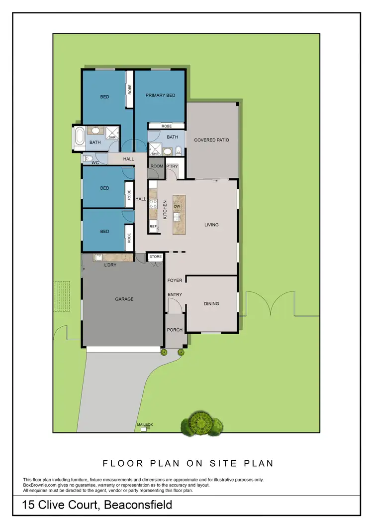 Floorplan of Homely house listing, 15 Clive Court, Beaconsfield QLD 4740