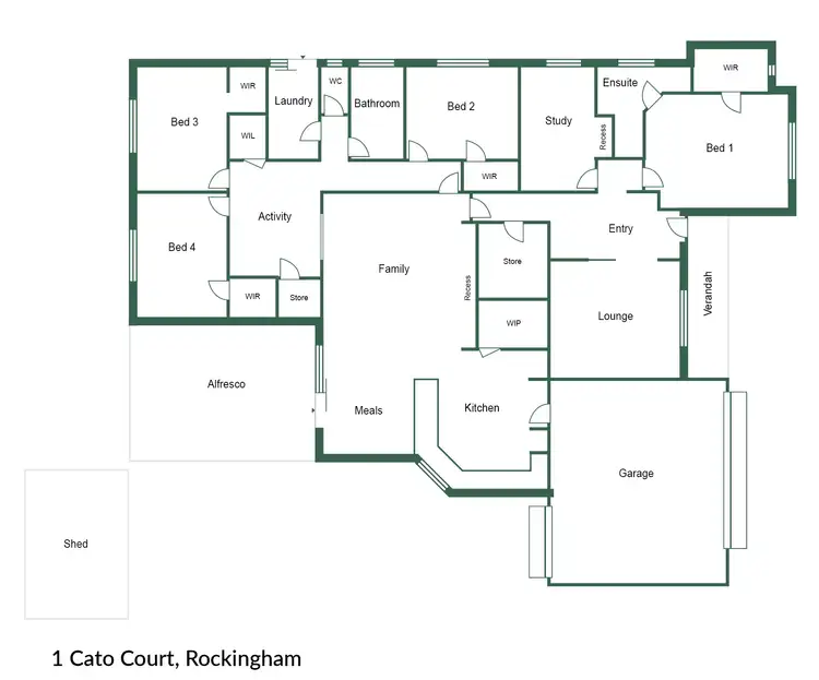 Floorplan of Homely house listing, 1 Cato Court, Rockingham WA 6168