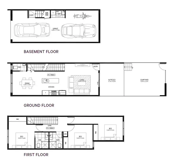 Floorplan of Homely townhouse listing, 17 Dragon Street, Throsby ACT 2914