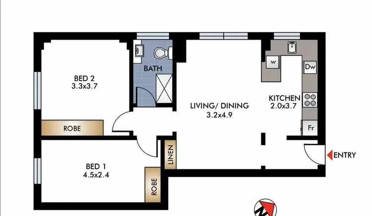Floorplan of Homely apartment listing, 15/48 Sir Thomas Mitchell Road, Bondi Beach NSW 2026