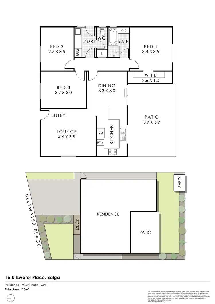 Floorplan of Homely house listing, 15 Ullswater Place, Balga WA 6061