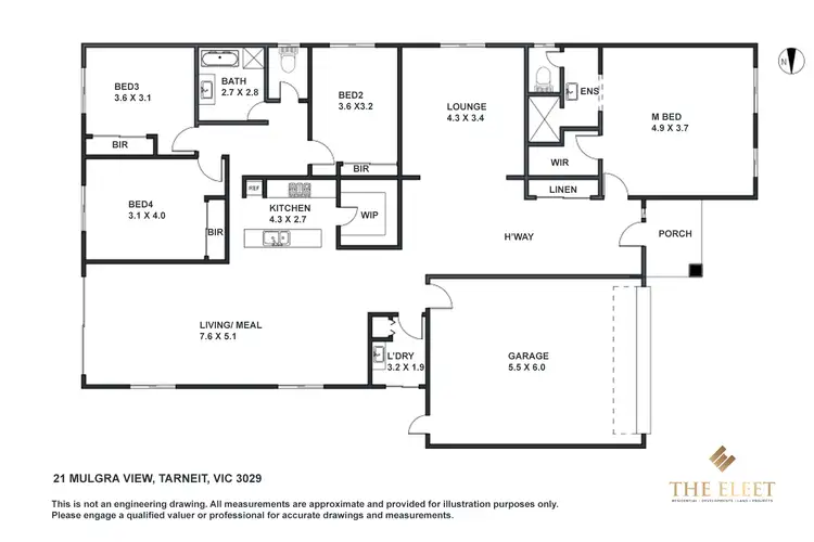 Floorplan of Homely house listing, 21 Mulgra View, Tarneit VIC 3029