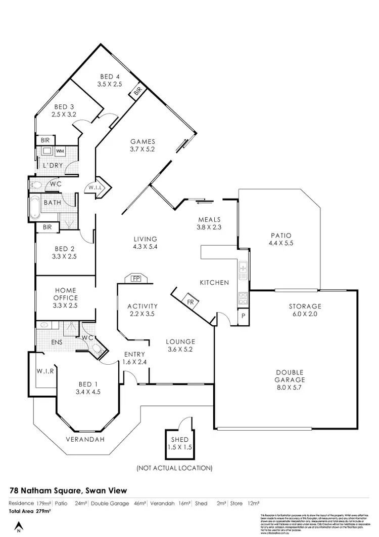 Floorplan of Homely house listing, 78 Natham Square, Swan View WA 6056