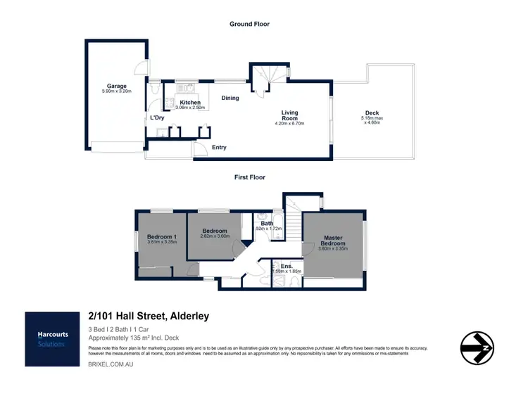 Floorplan of Homely townhouse listing, 2/101 Hall Street, Alderley QLD 4051