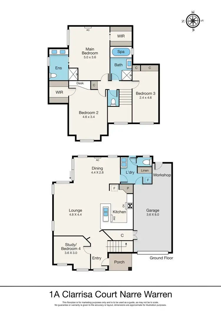 Floorplan of Homely house listing, 1A Clarrisa Court, Narre Warren VIC 3805