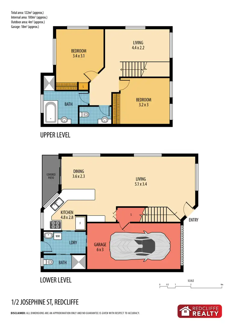 Floorplan of Homely townhouse listing, 1/2 Josephine Street, Redcliffe QLD 4020