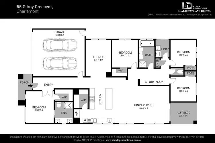 Floorplan of Homely house listing, 55 Gilroy Crescent, Charlemont VIC 3217
