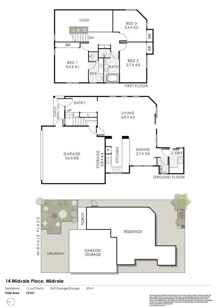 Floorplan of Homely house listing, 14 Midvale Place, Midvale WA 6056