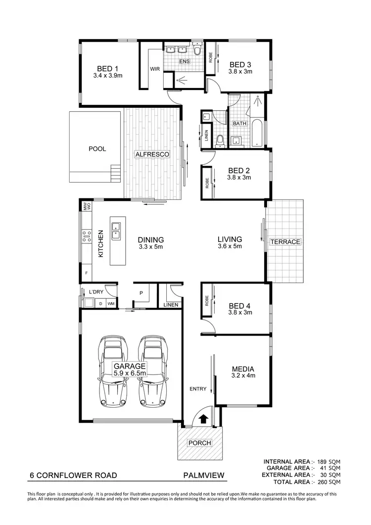 Floorplan of Homely house listing, 6 Cornflower Road, Palmview QLD 4553