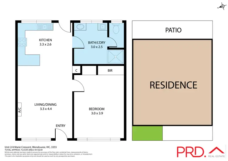 Floorplan of Homely unit listing, 2/4 Marie Crescent, Wendouree VIC 3355