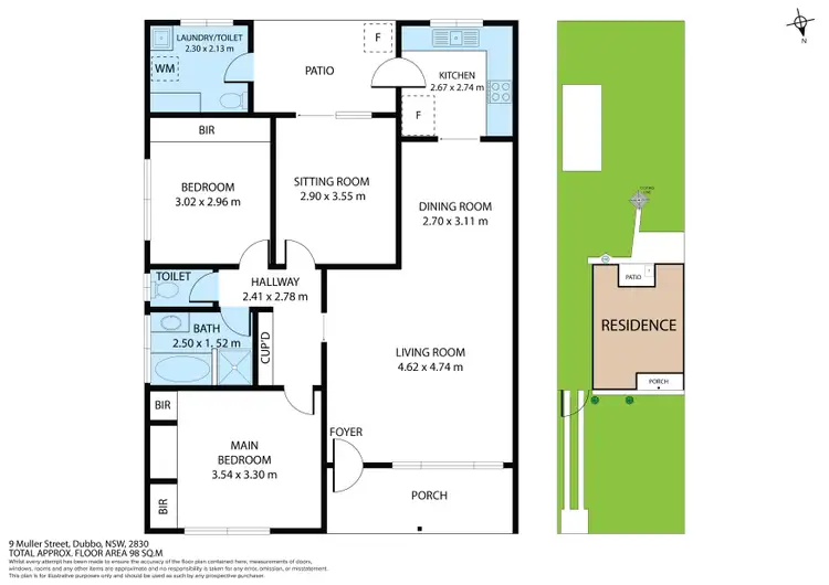 Floorplan of Homely semi-detached listing, 7 & 9 Muller Street, Dubbo NSW 2830