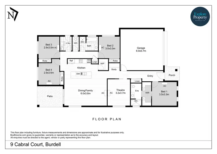 Floorplan of Homely house listing, 9 Cabral Court, Burdell QLD 4818
