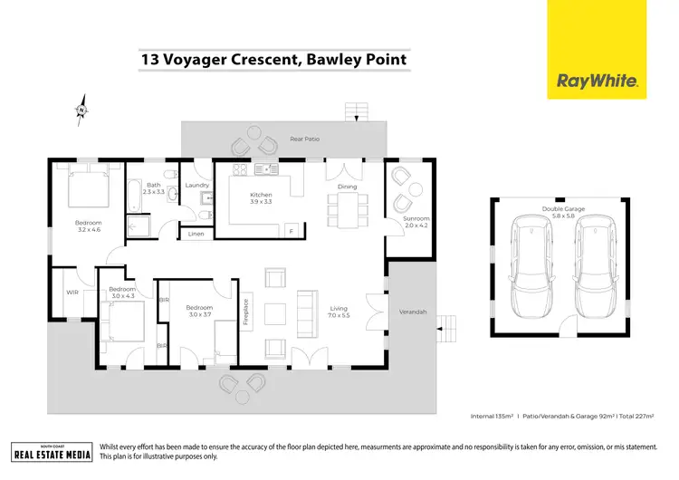 Floorplan of Homely house listing, 13 Voyager Crescent, Bawley Point NSW 2539