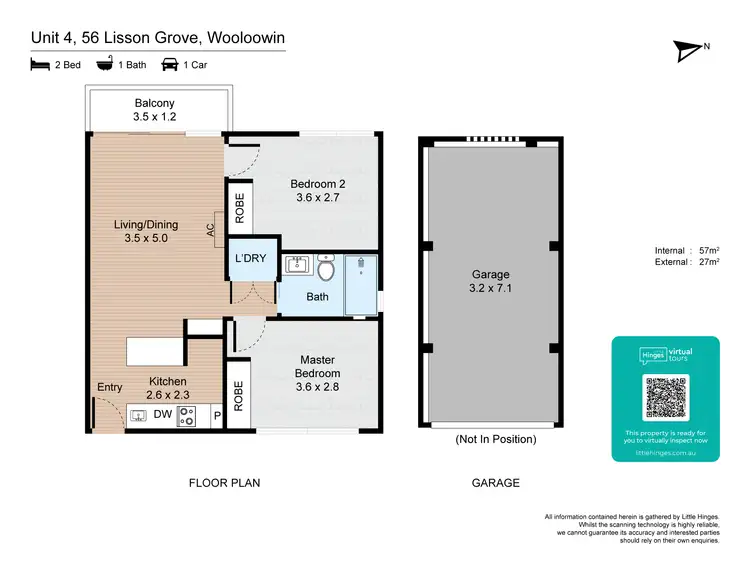 Floorplan of Homely apartment listing, 4/56 Lisson Grove, Wooloowin QLD 4030