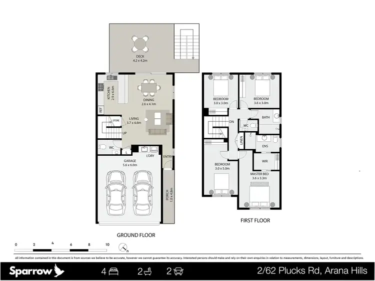 Floorplan of Homely townhouse listing, 2/62 Plucks Road, Arana Hills QLD 4054