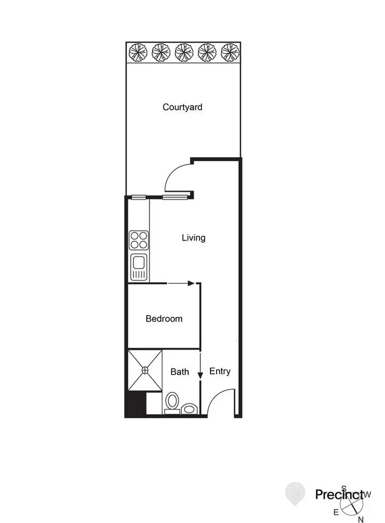 Floorplan of Homely apartment listing, 1/42 Porter St, Prahran VIC 3181