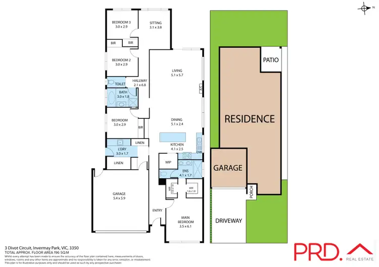 Floorplan of Homely house listing, 3 Divot Circuit, Invermay Park VIC 3350