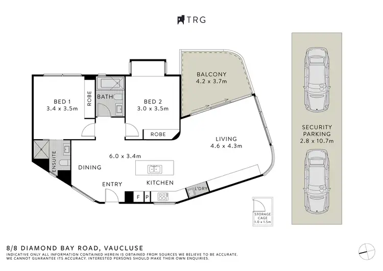 Floorplan of Homely apartment listing, 8/6-8 Diamond Bay Road, Vaucluse NSW 2030