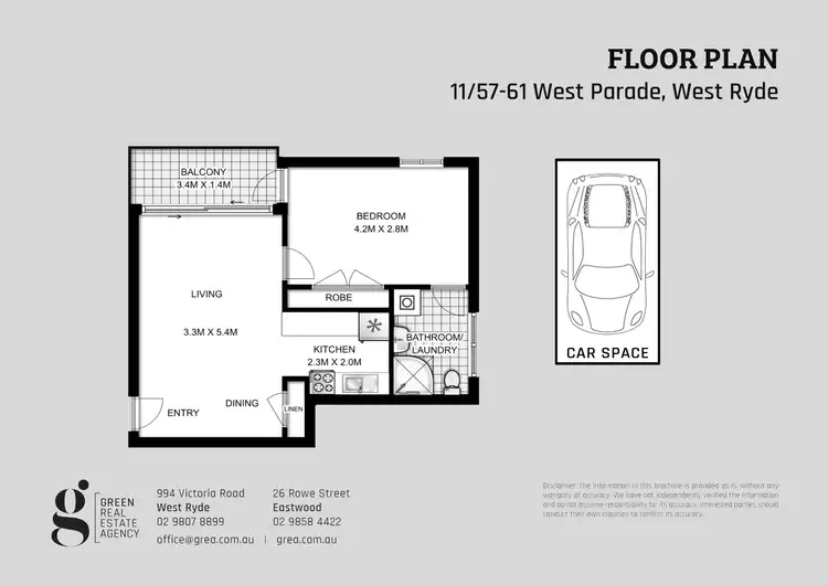 Floorplan of Homely unit listing, 11/57-61 West Parade, West Ryde NSW 2114