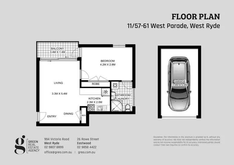 Floorplan of Homely unit listing, 11/57-61 West Parade, West Ryde NSW 2114