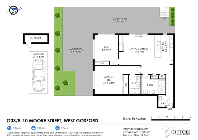 Floorplan of Homely apartment listing, 3/8-10 Moore Street, West Gosford NSW 2250