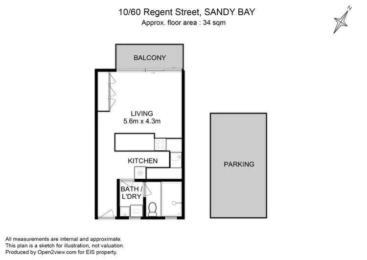 Floorplan of Homely unit listing, 10/60 Regent Street, Sandy Bay TAS 7005