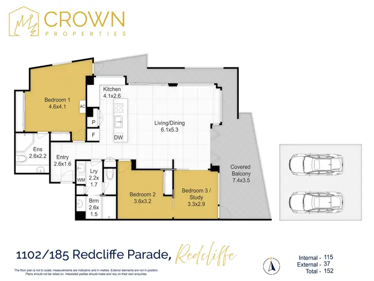 Floorplan of Homely apartment listing, 1102/185 Redcliffe Parade, Redcliffe QLD 4020