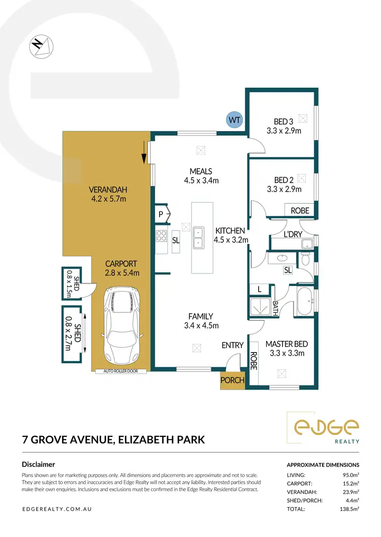 Floorplan of Homely house listing, 7 Grove Avenue, Elizabeth Park SA 5113