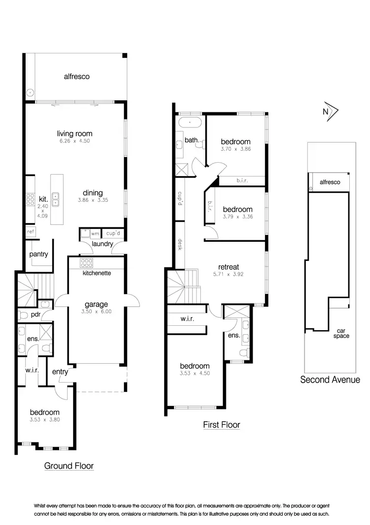 Floorplan of Homely townhouse listing, 43A Second Avenue, Altona North VIC 3025