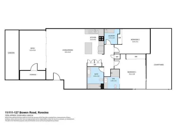 Floorplan of Homely unit listing, 11/111-127 Bowen Road, Rosslea QLD 4812