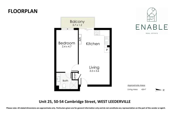 Floorplan of Homely apartment listing, 25/50-54 Cambridge Street, West Leederville WA 6007