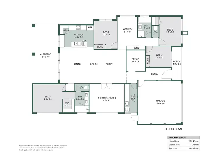 Floorplan of Homely house listing, 36 Longmeadow Vista, Meadow Springs WA 6210