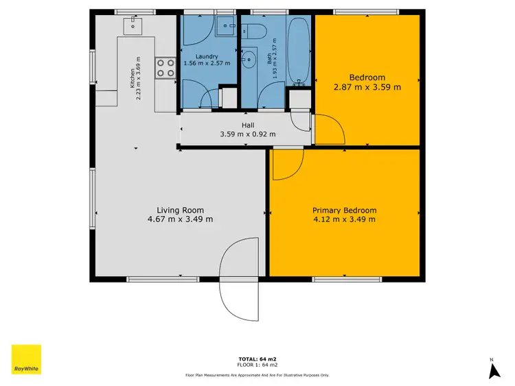 Floorplan of Homely block of units listing, 1 & 2/72 Wingham Road, Taree NSW 2430
