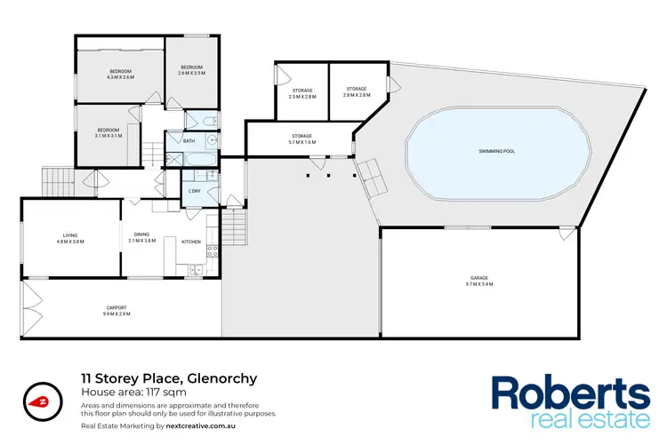 Floorplan of Homely house listing, 11 Storey Place, Glenorchy TAS 7010