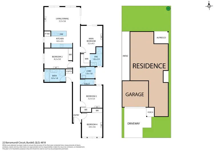 Floorplan of Homely house listing, 22 Barramundi Circuit, Burdell QLD 4818