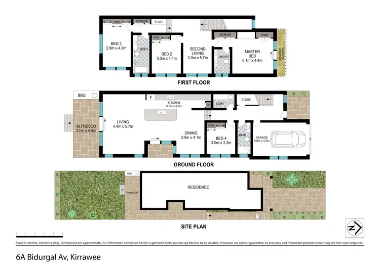 Floorplan of Homely semi-detached listing, 6A Bidurgal Avenue, Kirrawee NSW 2232