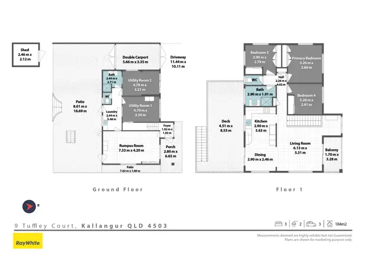 Floorplan of Homely house listing, 9 Tuffley Court, Kallangur QLD 4503