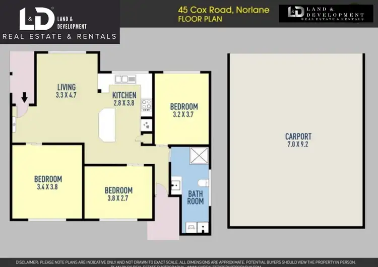 Floorplan of Homely house listing, 45 Cox Road, Norlane VIC 3214