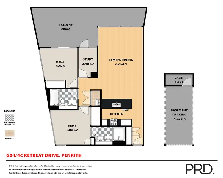 Floorplan of Homely apartment listing, G04/4C Retreat Drive, Penrith NSW 2750