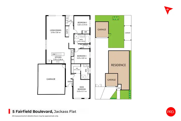 Floorplan of Homely house listing, 5 Fairfield Boulevard, Jackass Flat VIC 3556