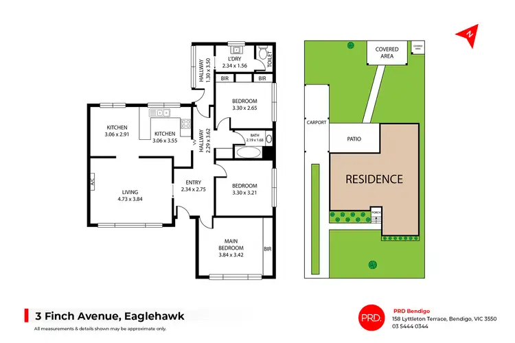 Floorplan of Homely house listing, 3 Finch Avenue, Eaglehawk VIC 3556