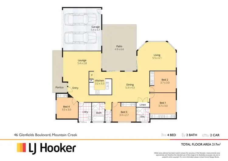 Floorplan of Homely house listing, 46 Glenfields Boulevard, Mountain Creek QLD 4557