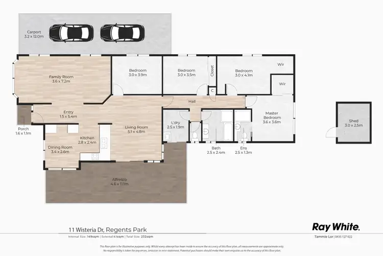 Floorplan of Homely house listing, 11 Wisteria Drive, Regents Park QLD 4118