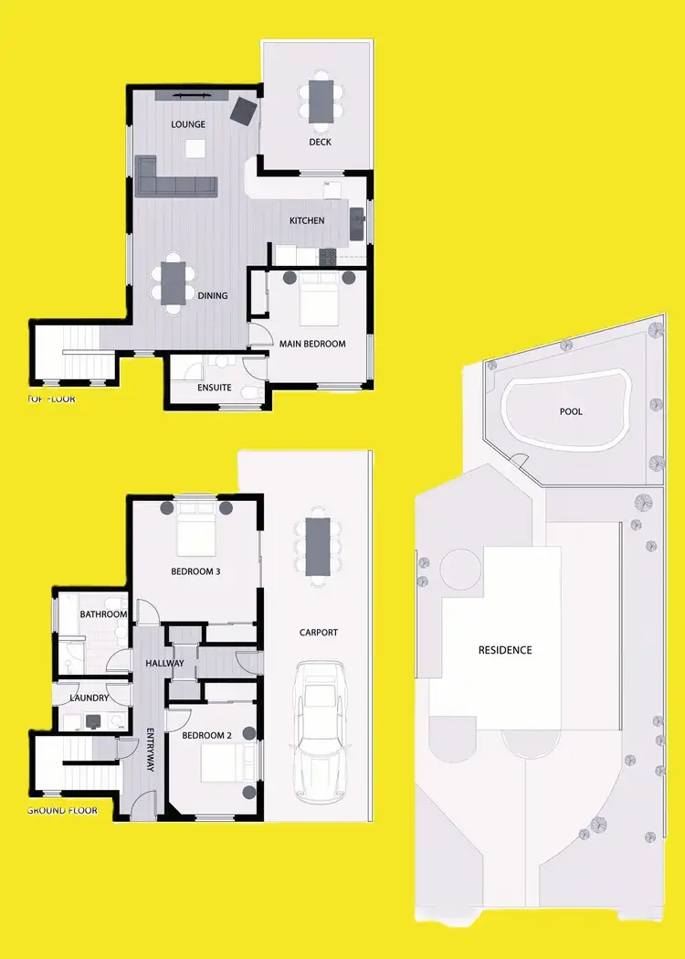 Floorplan of Homely townhouse listing, 1/3 Springs Road, Agnes Water QLD 4677