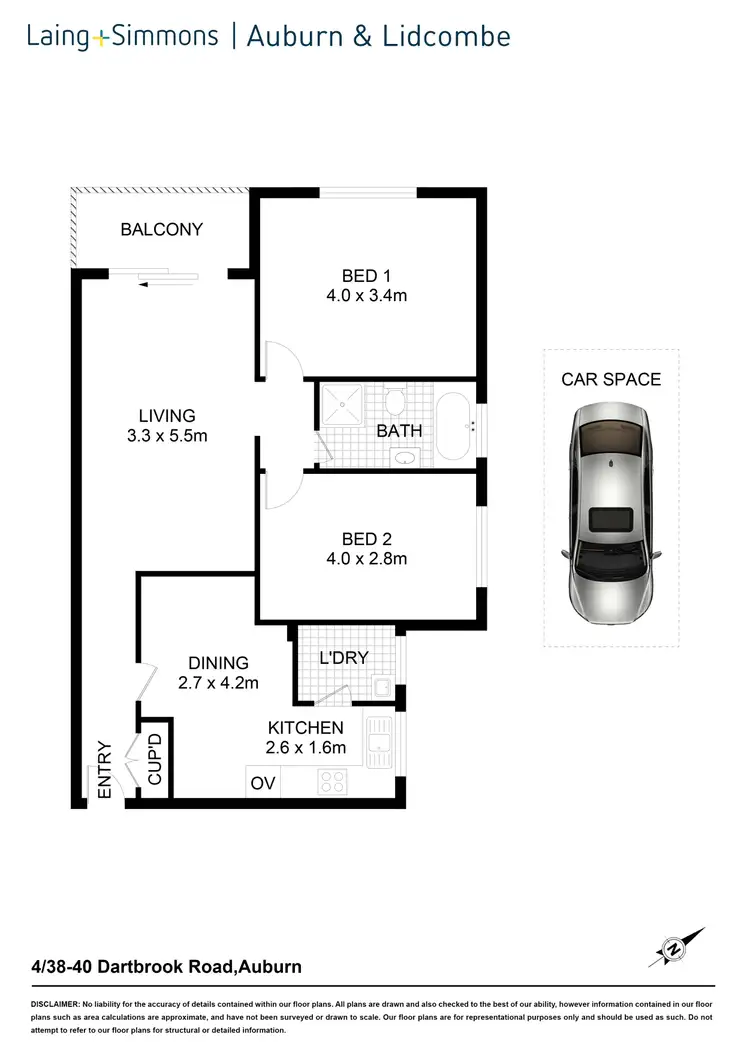 Floorplan of Homely unit listing, 4/38-40 Dartbrook Rd, Auburn NSW 2144