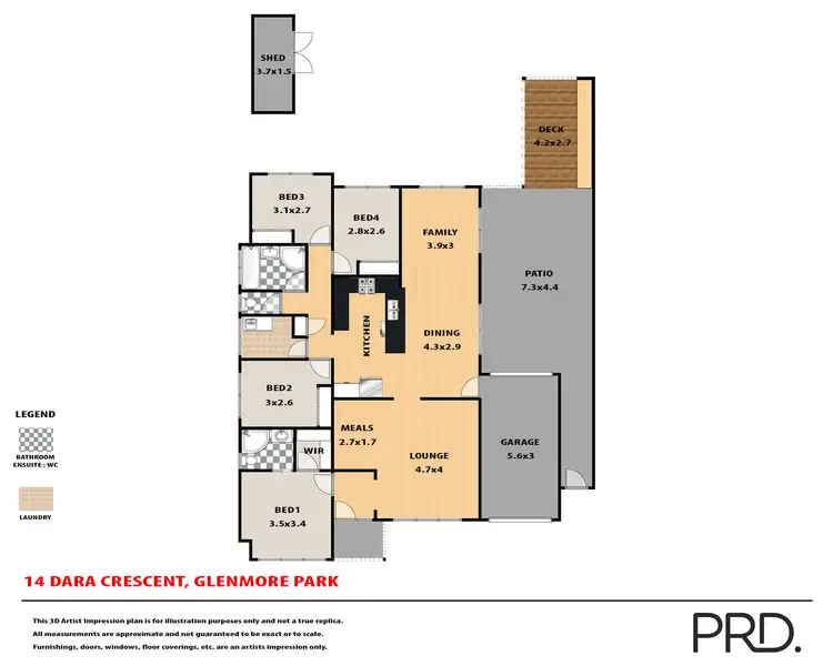 Floorplan of Homely house listing, 14 Dara Crescent, Glenmore Park NSW 2745