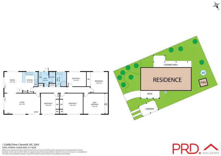 Floorplan of Homely house listing, 1 Caddy Drive, Creswick VIC 3363