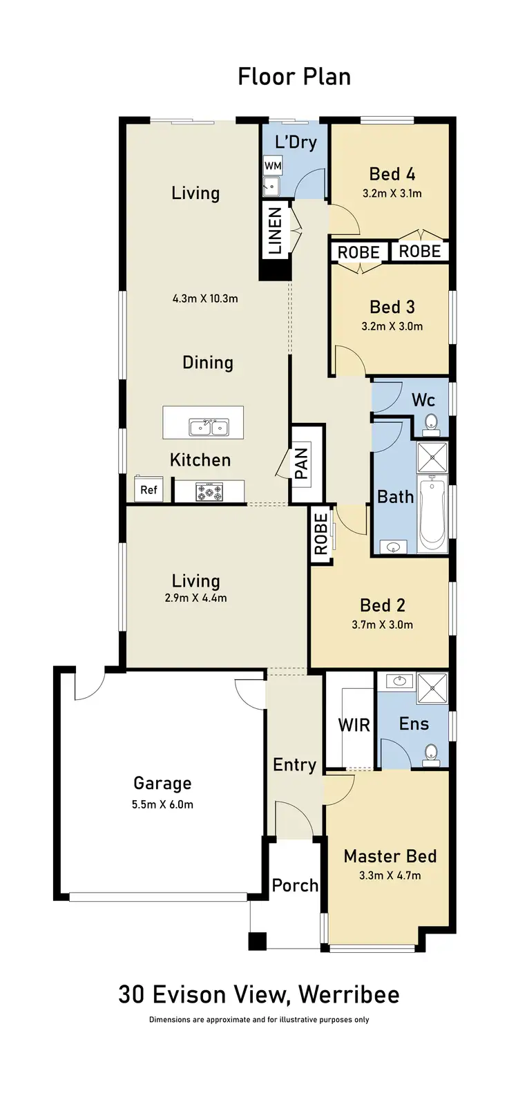Floorplan of Homely house listing, 30 Evison View, Werribee VIC 3030