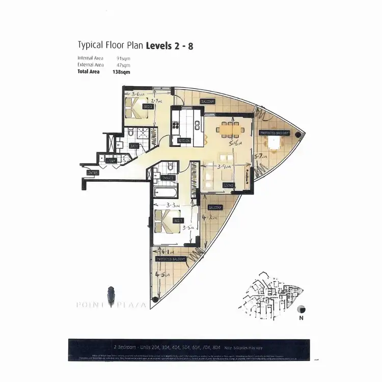Floorplan of Homely unit listing, 304/14 Oxley Avenue, Woody Point QLD 4019