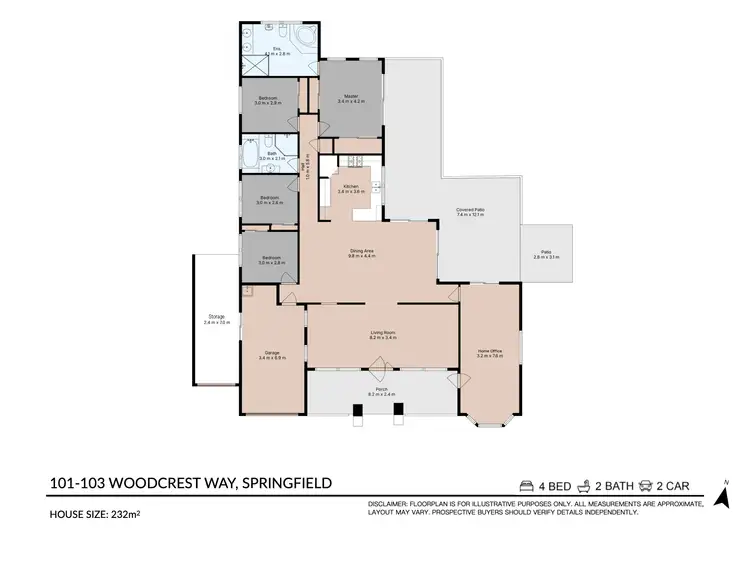 Floorplan of Homely house listing, 101-103 Woodcrest Way, Springfield QLD 4300